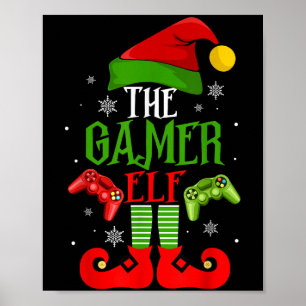 Poster A Família Gamer Elf Correspondendo Ao Jogo De Nata
