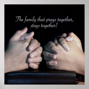 Poster A família prays junto…