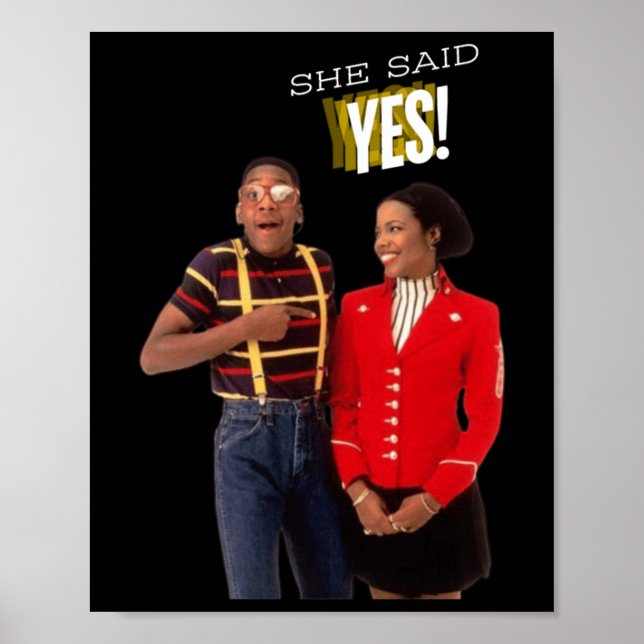 Poster A Família Steve Urkel Disse Sim! Adesivo (Frente)