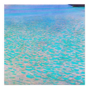 Pôster A famosa pintura Attersee de Gustav Klimt.