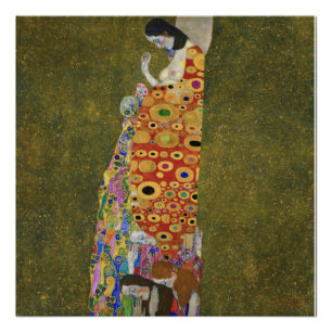 Pôster A famosa pintura Hope II de Gustav Klimt (1907-190
