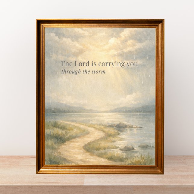 Poster A Fé Cristã O Senhor Está Te Carregando (Criador carregado)