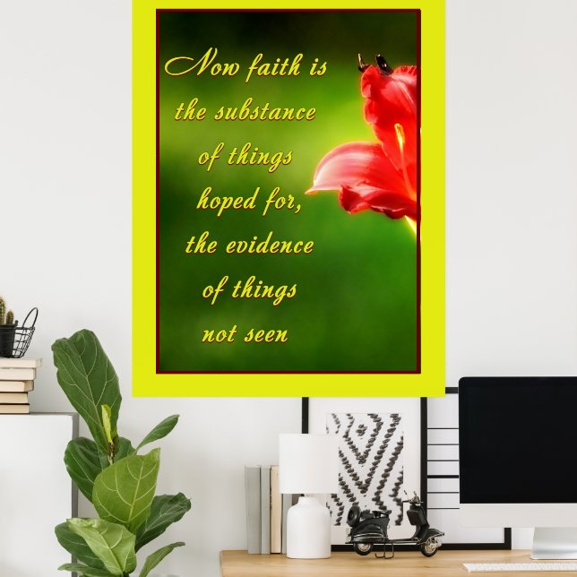 Poster A fé é   (Escritório em casa)