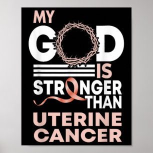 Poster A Fé Meu Deus É Mais Forte Do Que O Cancer Uterino