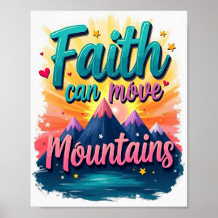 Poster A fé pode mover montanhas