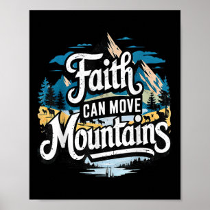 Poster A Fé Pode Mover Montanhas Jesus Religioso Cristão
