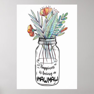 Poster A Felicidade Arte Esposa Está Sendo Um Mawmaw