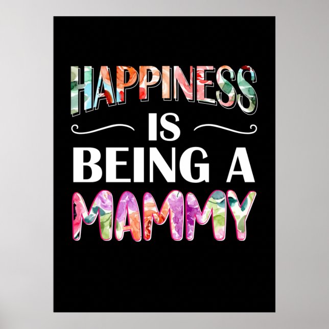 Poster A Felicidade De Arte Da Mãe Está Sendo Uma Mamãe (Frente)