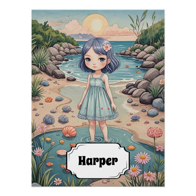 Pôster A felicidade de Beachcomber é personalizada (Frente)