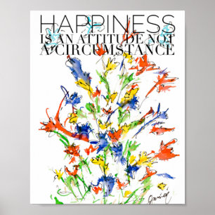 Poster A felicidade é uma atitude adorável