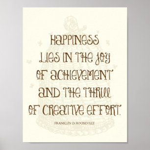 Pôster A felicidade está na alegria da realização -