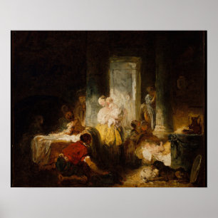 Poster A Feliz Mãe - Fragonard (c.1760)