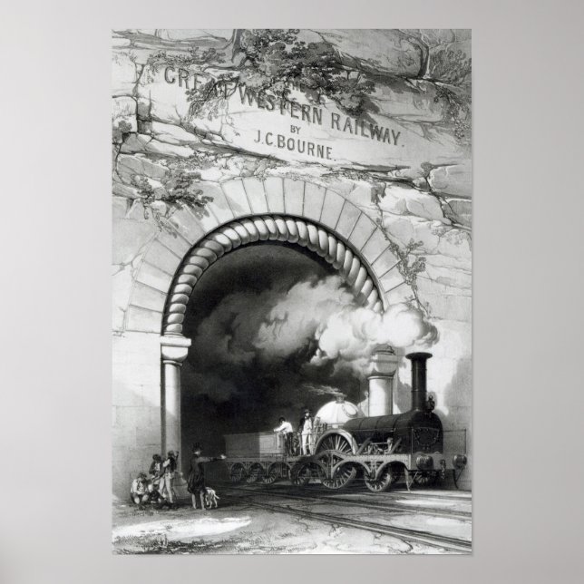 Pôster A ferrovia ocidental Excelente, 1846 (Frente)