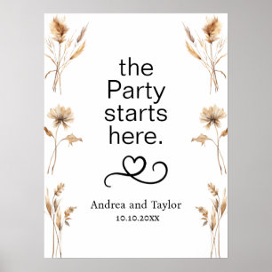 Poster A festa começa aqui Pampas Grass Wedding