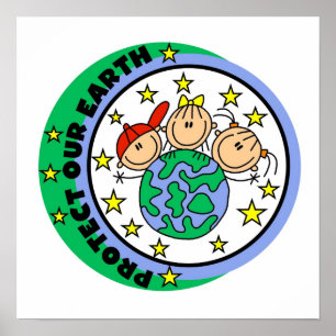 Pôster A figura da vara protege nossos t-shirt e