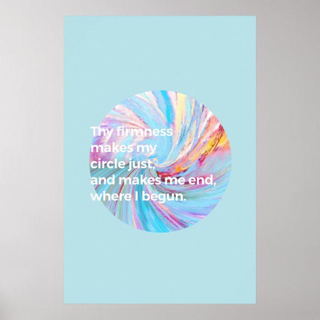 Poster A firmeza - Turquesa (Frente)