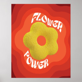 Poster A flor amarela é projetada com uma malha única