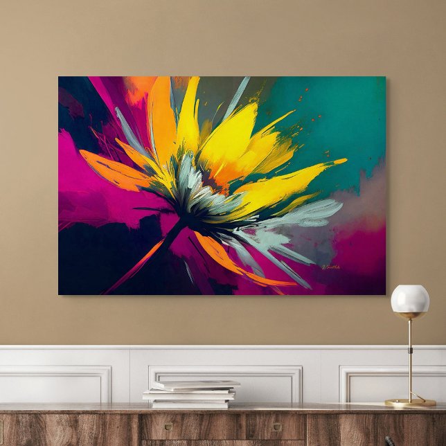 Poster A Floral Odyssey – Expressive Bloom In Motion (Criador carregado)