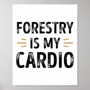 Poster A Floresta Engraçada é o meu Cardio - presente f