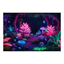 A Floresta Lumina: Luzes Neon Sussurrantes