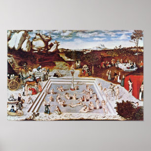 Pôster A fonte de juventude por Cranach D. Ä. Lucas