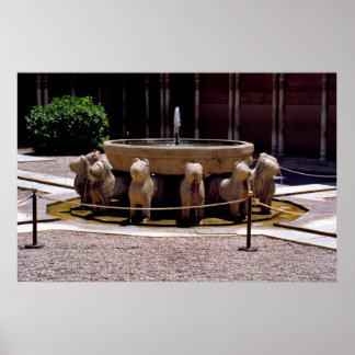 Poster A fonte dos Leões, Alhambra, Granada,