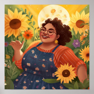 Poster A força e a alegria da mulher no jardim da lua