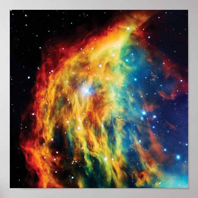Pôster A Foto do Espaço Exterior da Nebulosa Medusa Hubbl (Frente)