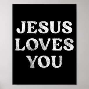 Poster A Frase Jesus Te Ama Em Um