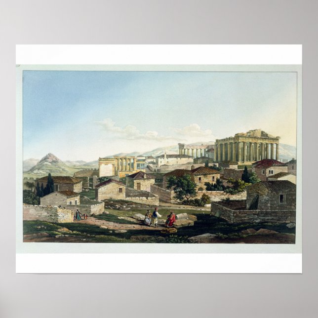 Pôster A Frente Oeste do Parténon, placa 19 do Par (Frente)