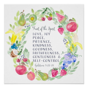 Pôster A fruta da arte do cristão do espírito