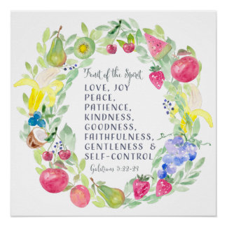 Pôster A fruta do espírito da arte cristã