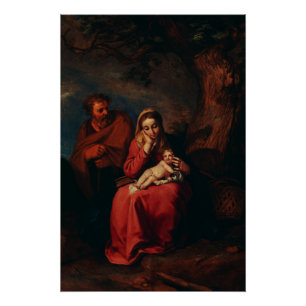 Pôster A Fuga para o Egito por Abraham Bloemaert 