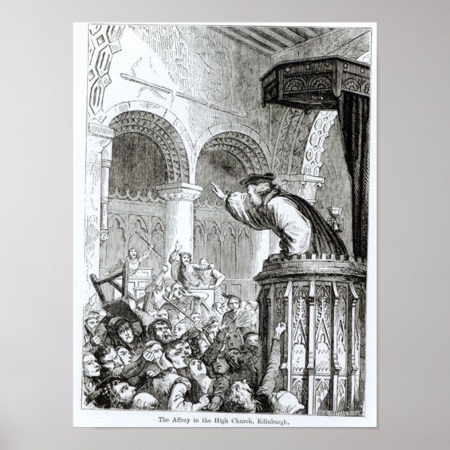 Poster A Fúria na Igreja Alta, Edimburgo (Frente)