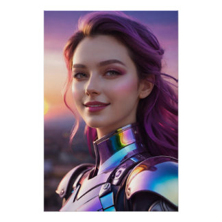 Pôster A Futuristic Sunset Portrait