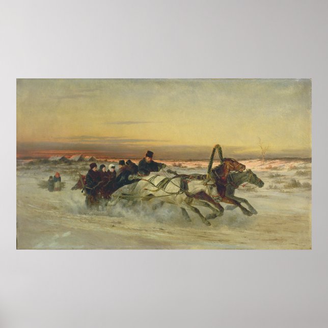 Pôster A Galloping Winter Troika at Dawn (Frente)