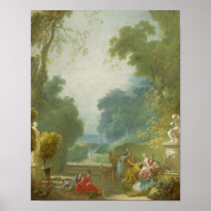 Poster A Game of Hot Cockles - Fragonard (c.1775)