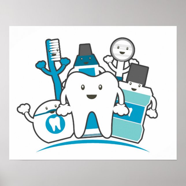 Poster A gangue dos dentes limpos (Frente)