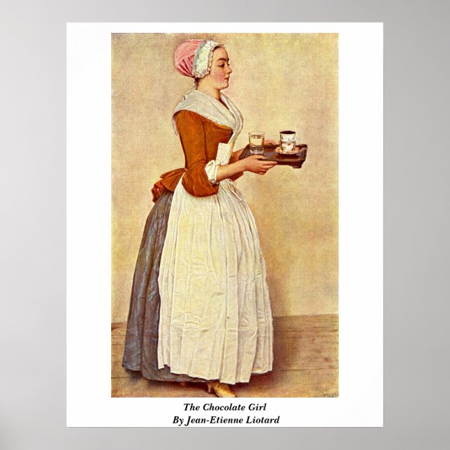 Poster A Garota De Chocolate De Jean-Etienne Liotard (Frente)