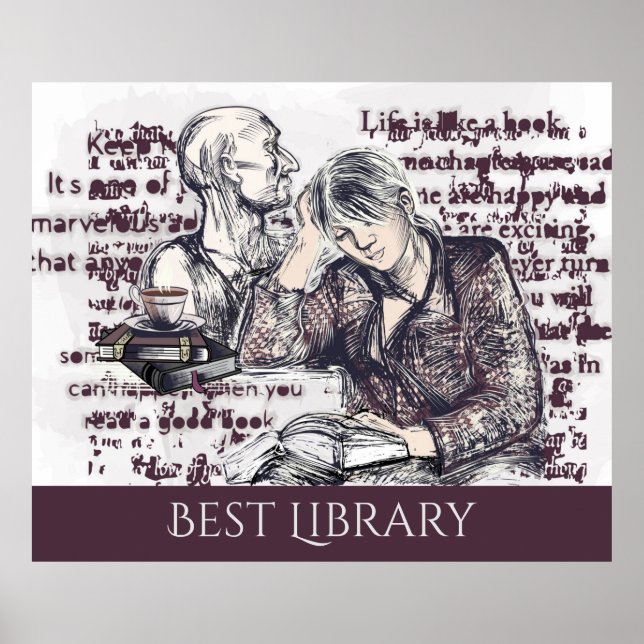 Poster A garota lendo um livro (Frente)