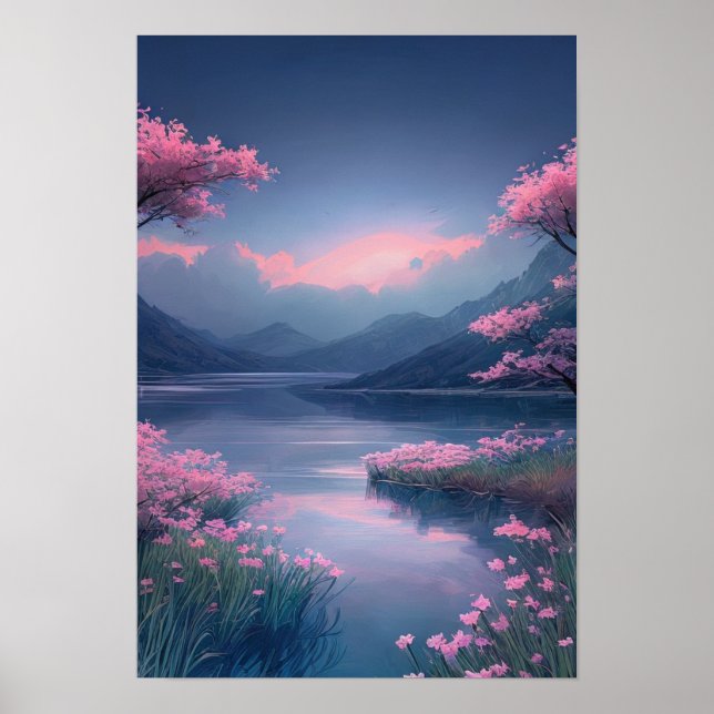 Poster A Gentileza do Fluxo de um Rio Tranquilo (Frente)