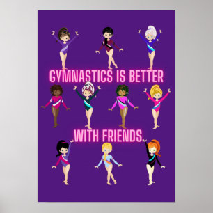 Poster A ginástica É Melhor Com Amigos