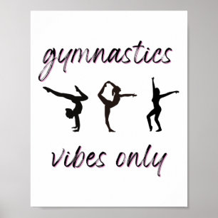 Poster A ginástica só vende atleta dançante