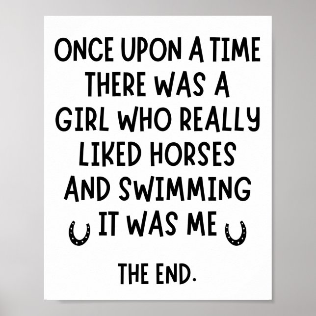 Poster A girl who really liked Swimming and Horses. (Frente)
