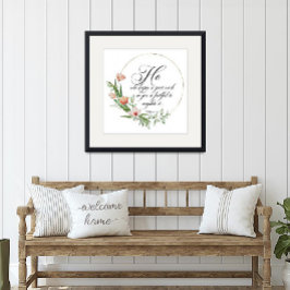 Poster A good work, Pink tulips frame