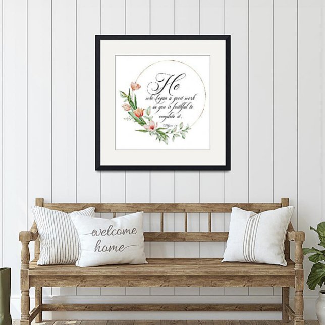 Poster A good work, Pink tulips frame (Criador carregado)