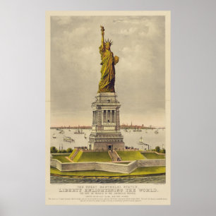Poster A grande estátua da liberdade de Bartholdi