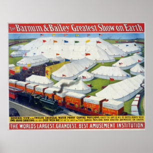 Pôster A grande mostra de Barnum & de Bailey na terra