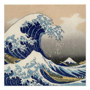 Pôster A Grande Onda de Kanagawa Hokusai