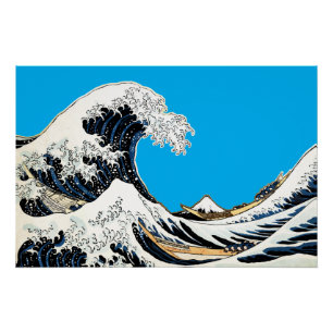 Pôster A Grande Onda de Kanagawa Hokusai, arte japonês